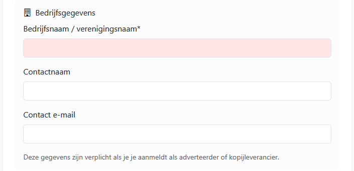 Aanmaken van een account