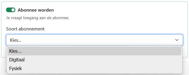 Aanmaken van een account