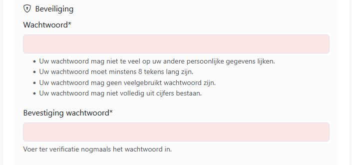 Aanmaken van een account