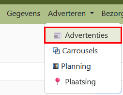 Nieuwe advertentie aanmaken