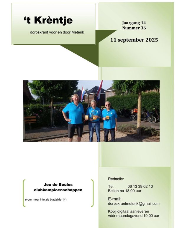 Voorpagina van Editie 2025-09-11 (36)