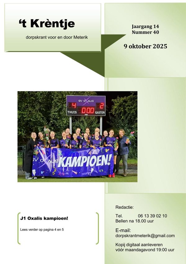 Voorpagina van Editie 2025-10-09 (40)
